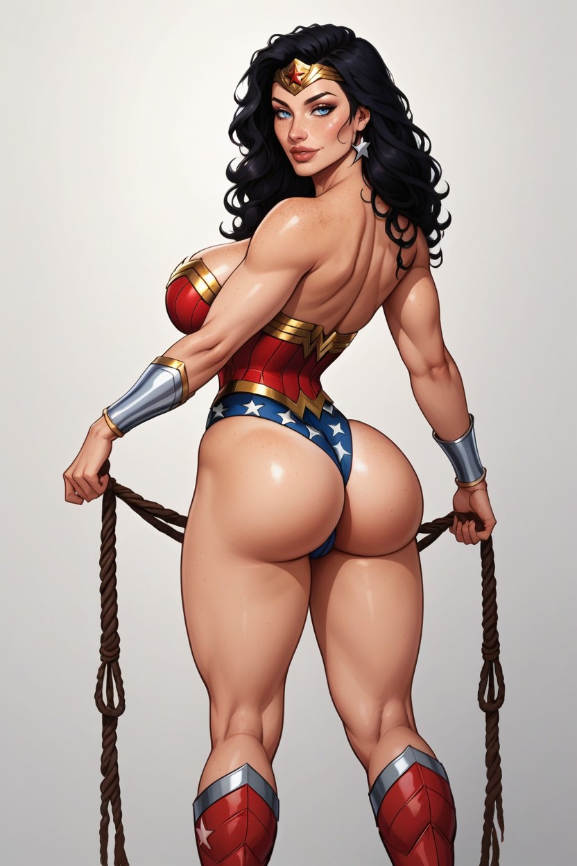 Lifting Hair, Thick Thigs, Waist AI Porn
