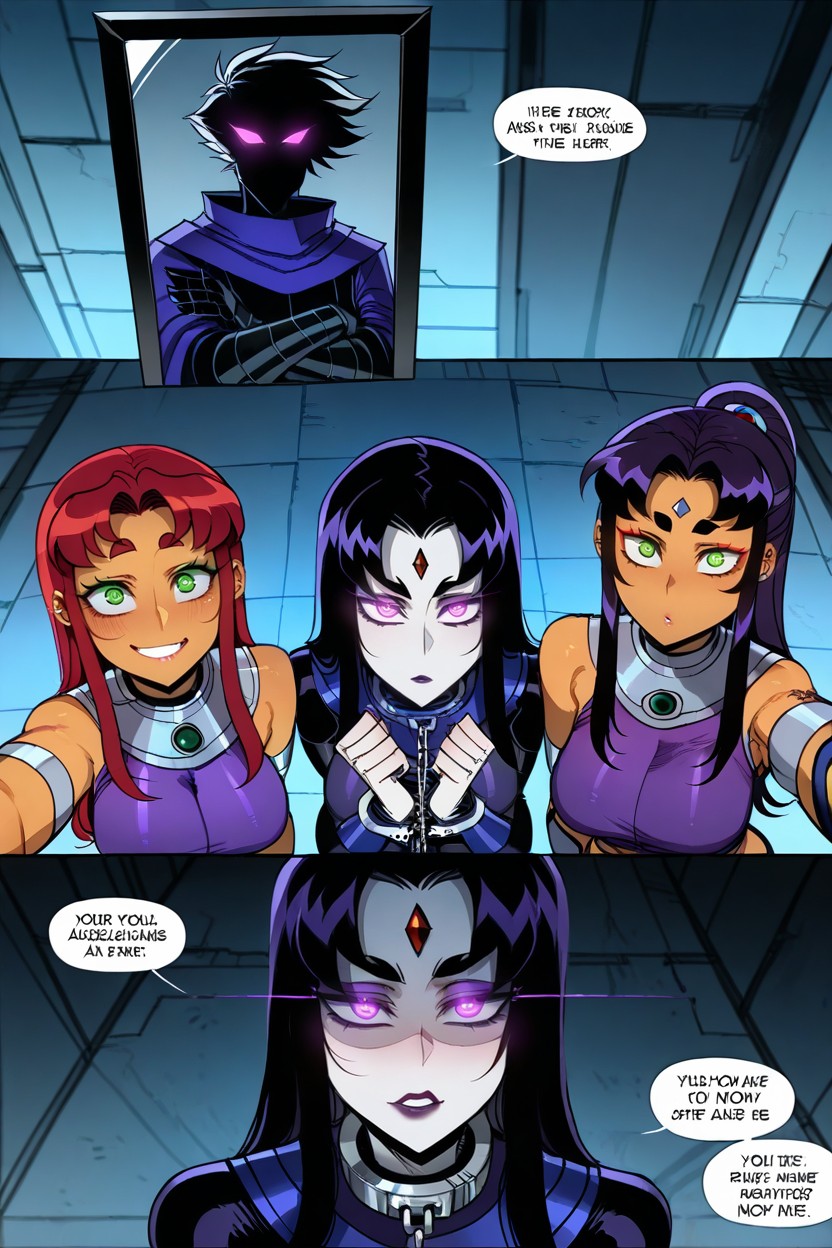 Comic, Speech Bubbles, Three People Hentai AI Porn