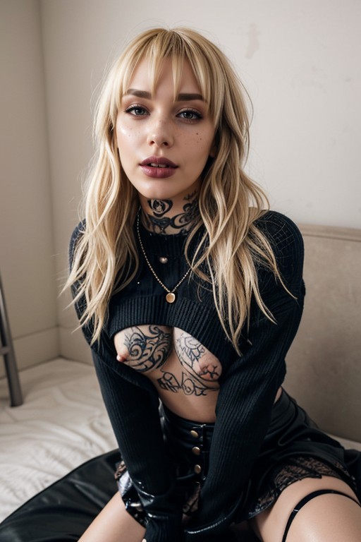 Blonde Hair, Soft Delicate Features, Small Breast AI Porn