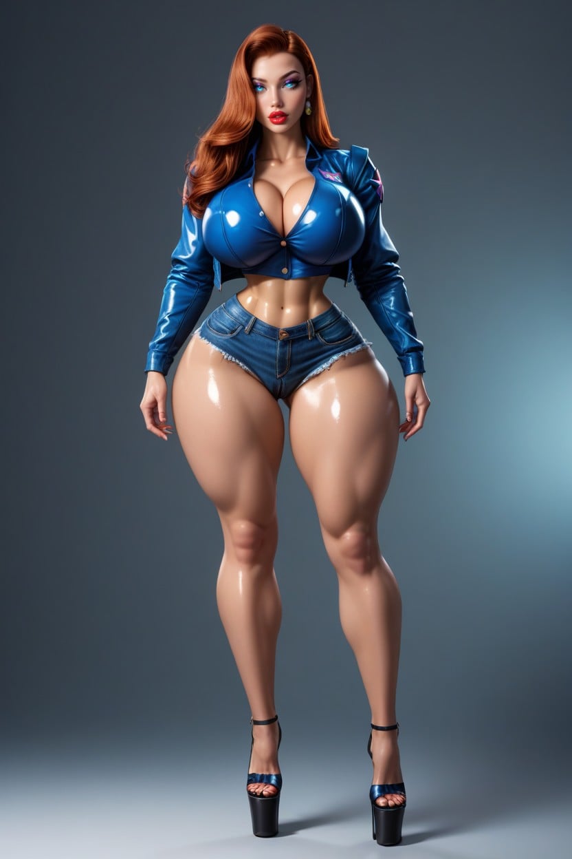 Deep Ass Crack, Camel Toe, Hyper Huge Wide Hips AI Porn
