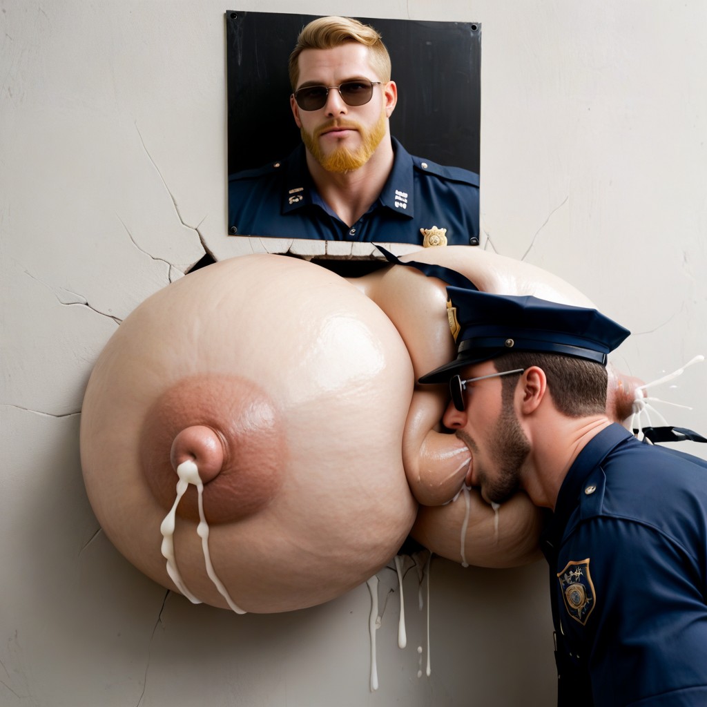 Massive Arms, Male Only, Mouth Agape AI Gay Porn