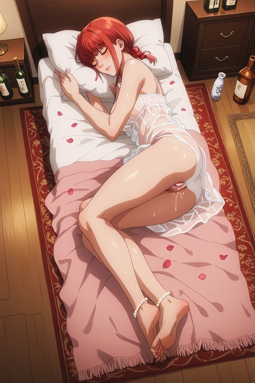 Peaceful Closed Eyes, Hugging Giant Full Height Dokemakura, Sweating Hentai AI Porn