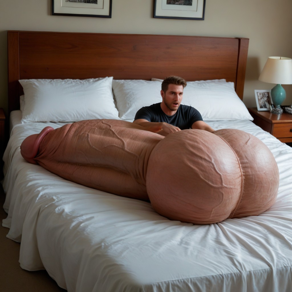 18+, Fully Round Boobs, Man With Hyper Gigantic Testicles AI 포르노