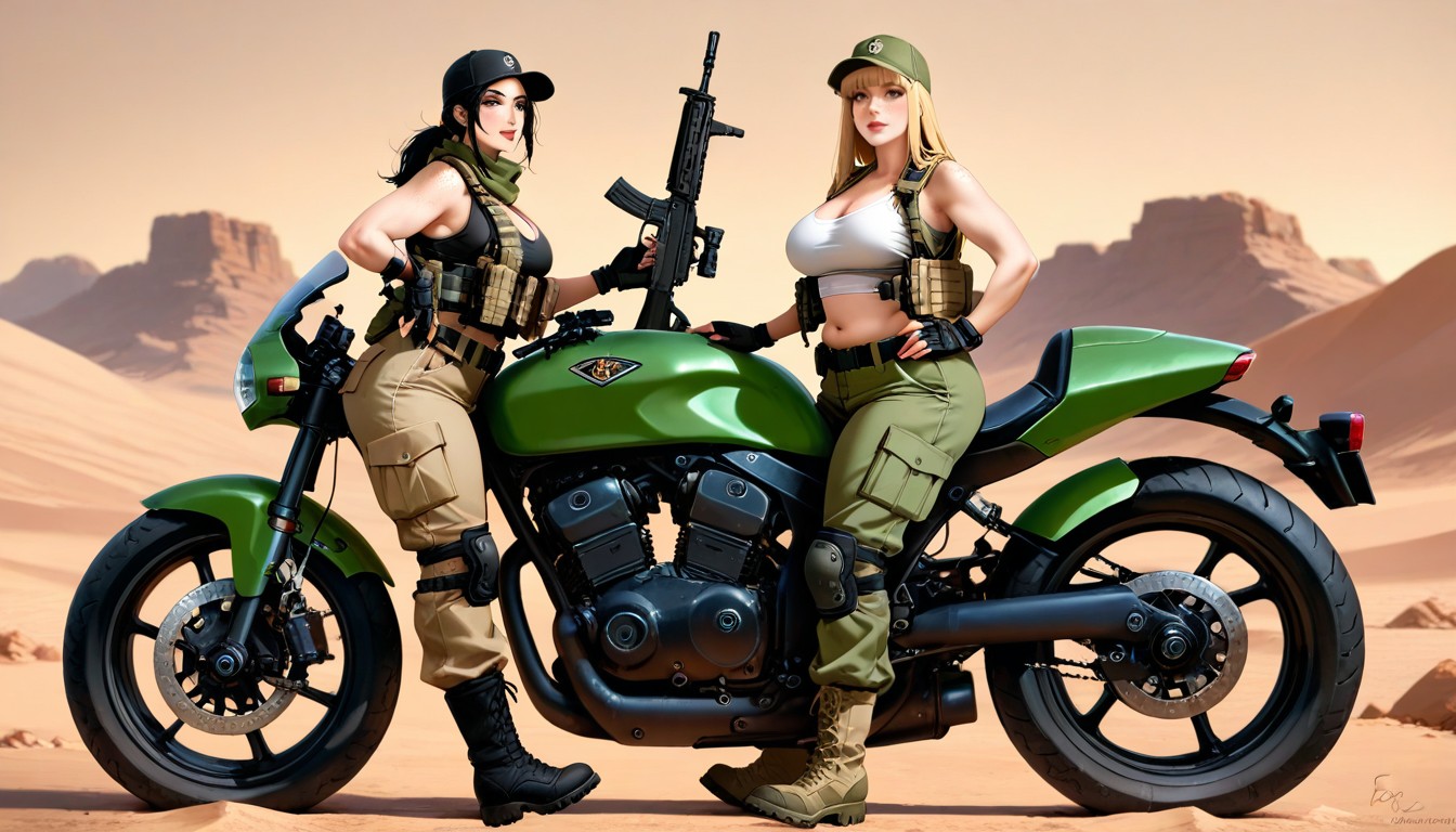 Underneath White Crop Top, Break Second Female Is Erimedium Blonde Hair, Olive Green Tactical Vest Porno IA