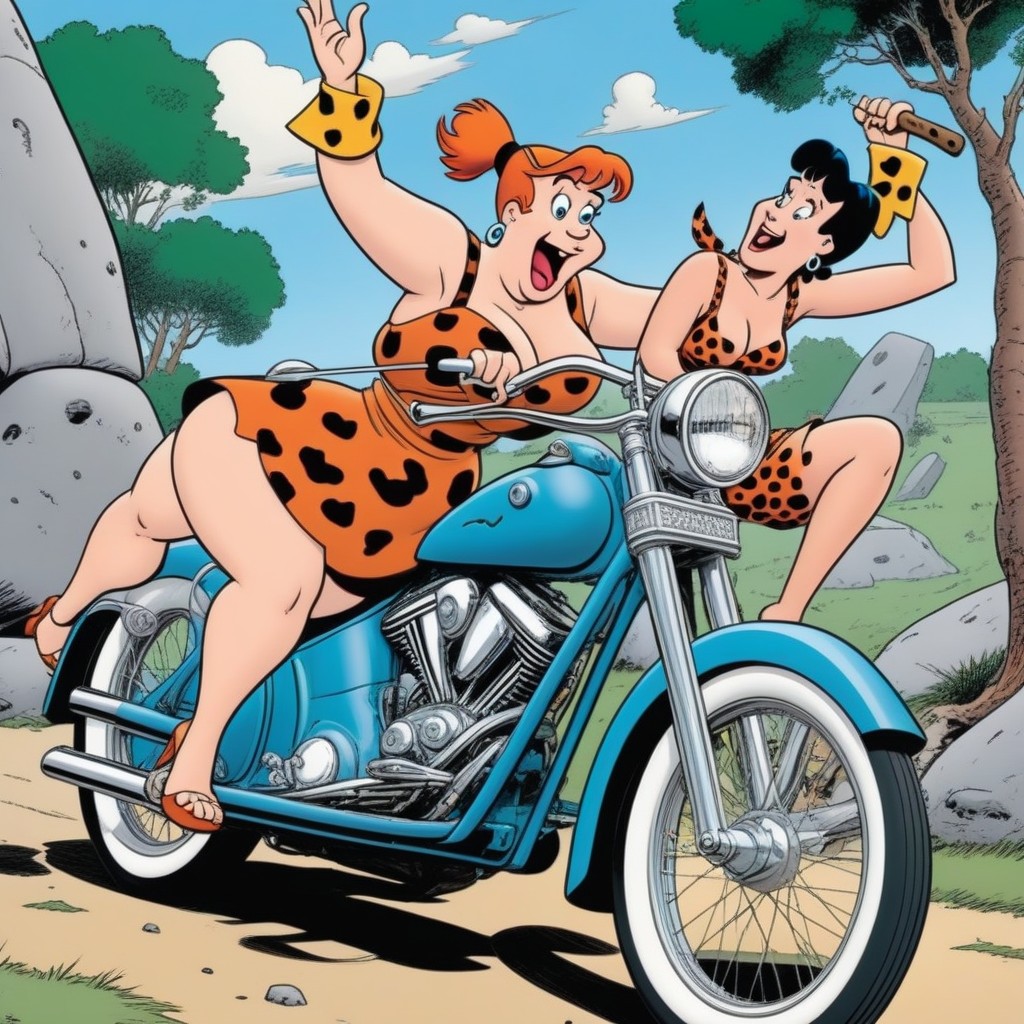 Classic Comic Artstyle, Woman, Create The Flintstones Comic AI Porn