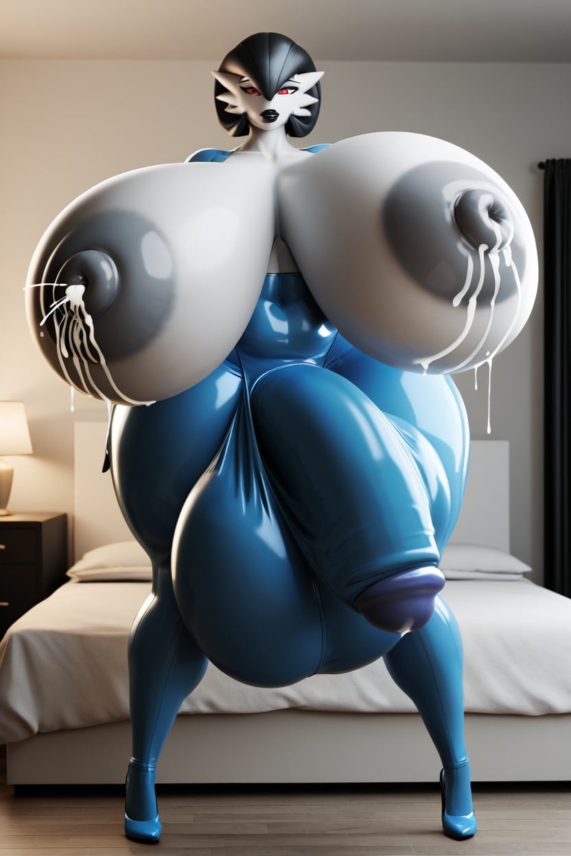 Hyper Lips, Hyper Bulge, Muscular Shemale AI Porn