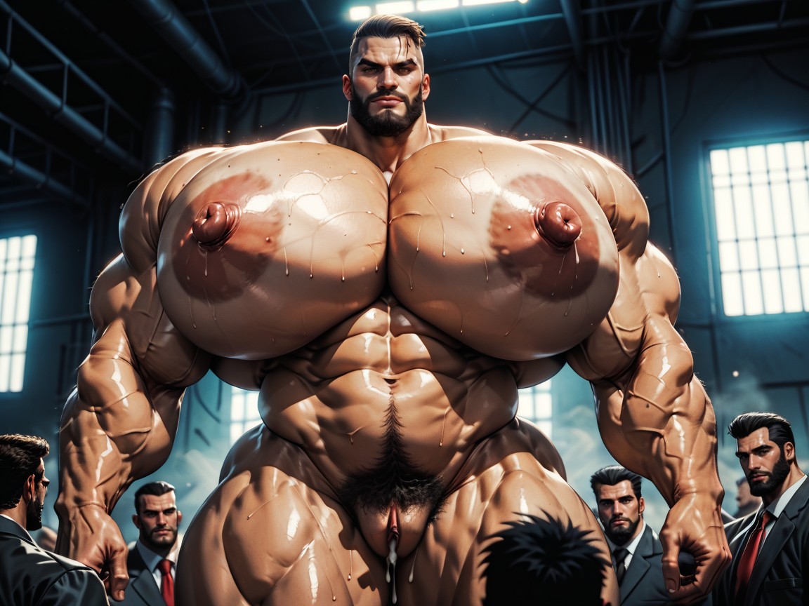 Side View, Oiled Skin, Bottom Up AI Porn