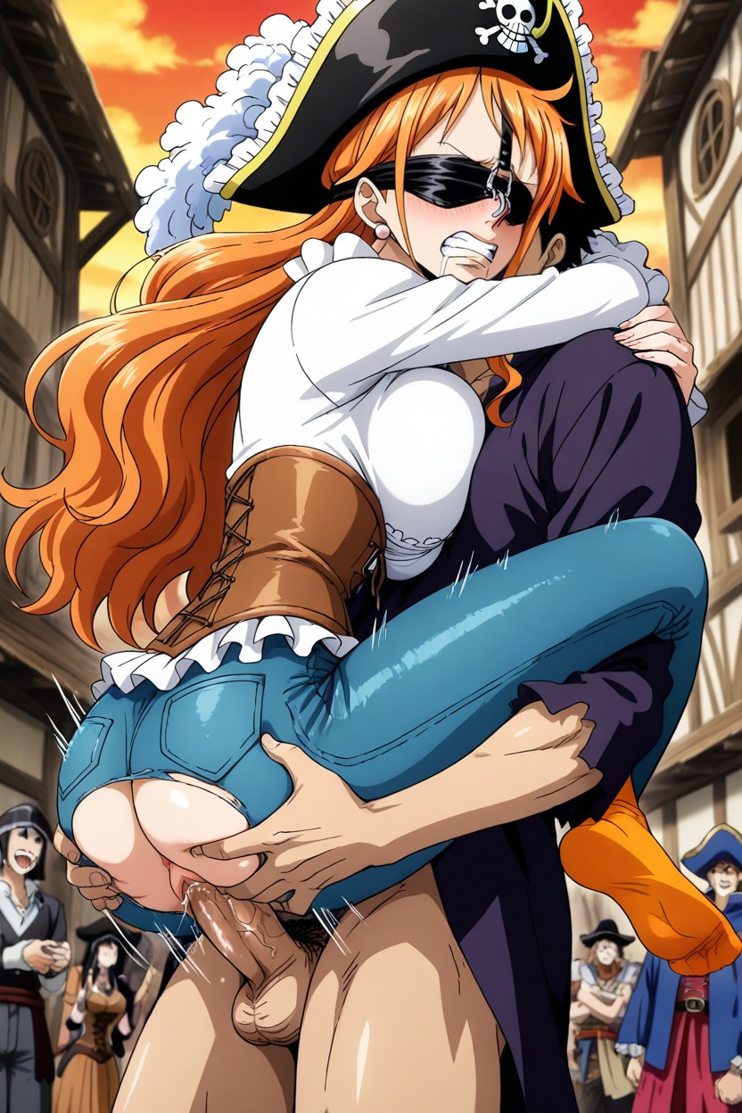 Blindfold, Piledriver Position, Bangs Hentai AI Porn
