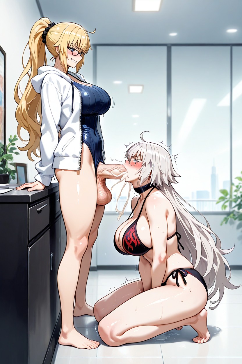 Ponytail, Blushing, Embarrassed Hentai AI Porn