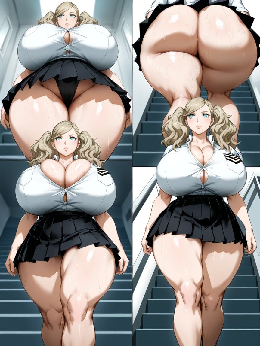 Kunaboto Style, Upskirt, Saggy Breasts AI Porn
