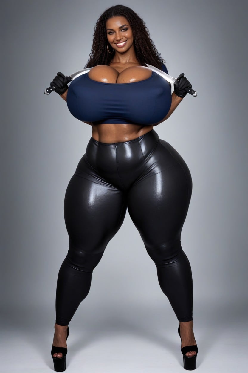 Pear Shape, Giant Tits, Wide Round Hips AIポルノ