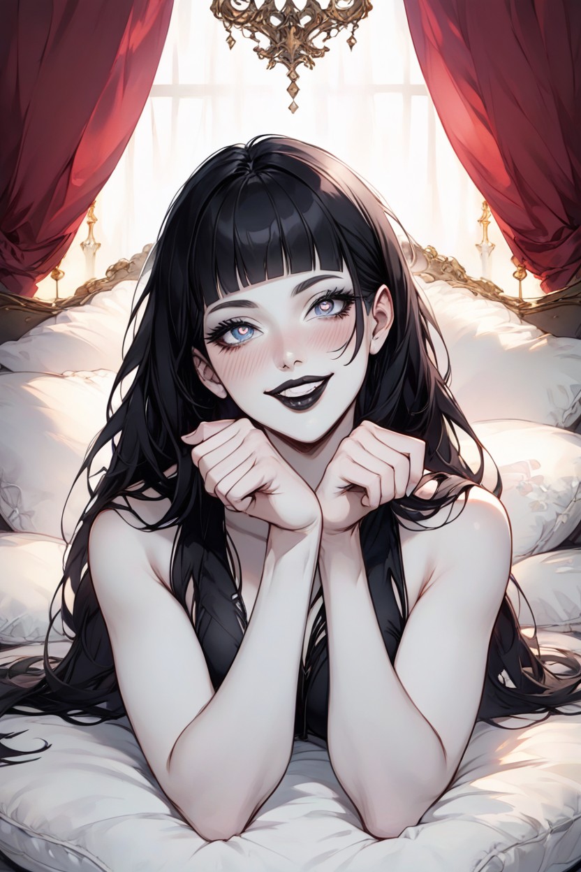 Light Skinned Woman, Yandere, Very Long Hair ヘンタイAIポルノ