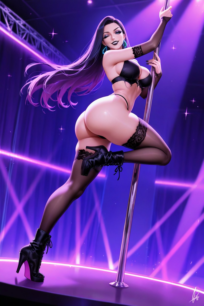 Glitter, Feliz, Gothic Woman Hentai IA