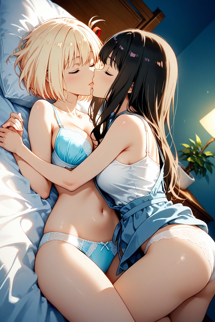 Enhancing The Inviting Atmosphere, The Lighting Is Warm, Lesbians Hentai AI Porn