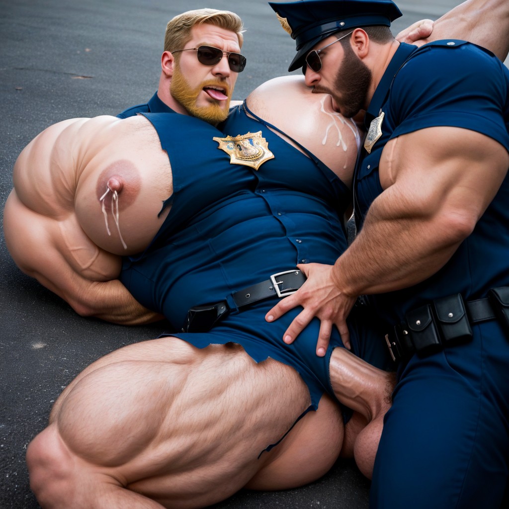 Gigantic, Big Pecs, Hyper Bulky AI Gay Porn