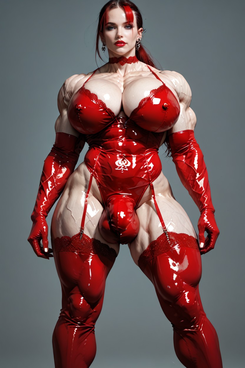 Extrêmement Lourd En Bas, Body Builder, Solo Porno IA transsexuelle