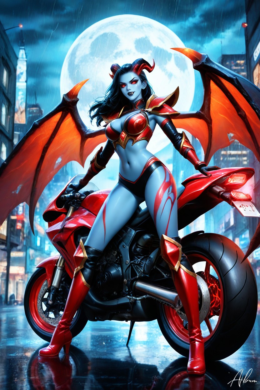 The Demon Queen, Standing Next To A Powerful, 25+ Hentai AI Porn