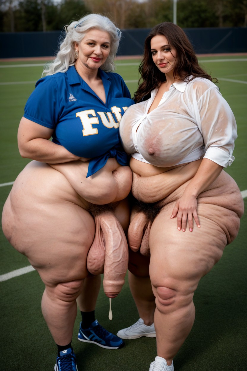 Sweaty, Gigantic Saggy Breast, Giant Saggy Breasts AI Porn
