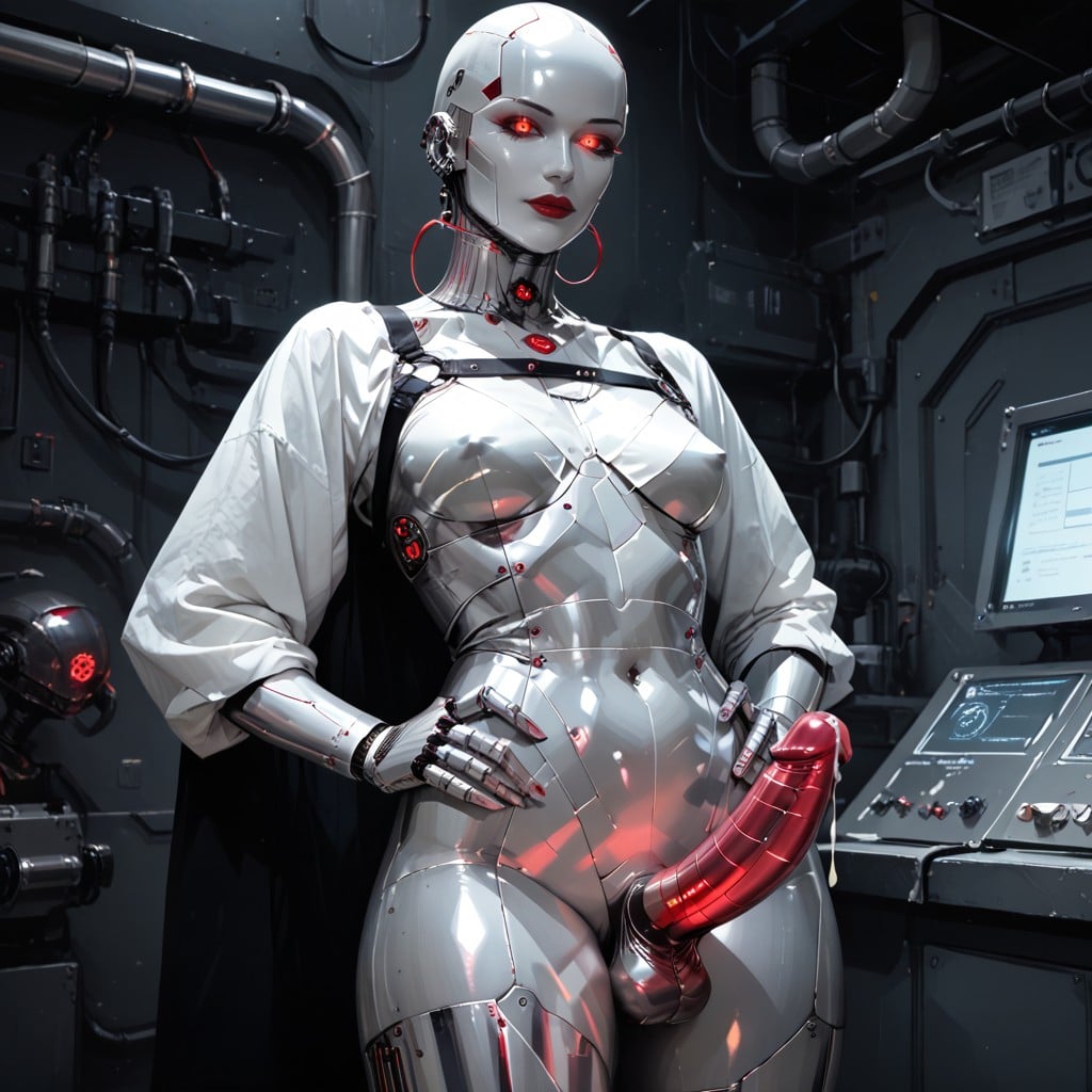 Glowing Eyes, Medium Ass, Open Anus Shemale AI Porn