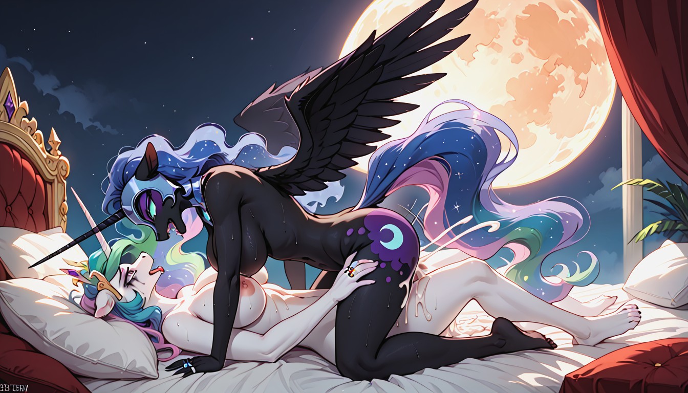 Naked, Princess Celestia Is Ahegao, Horn Furry AI Porn
