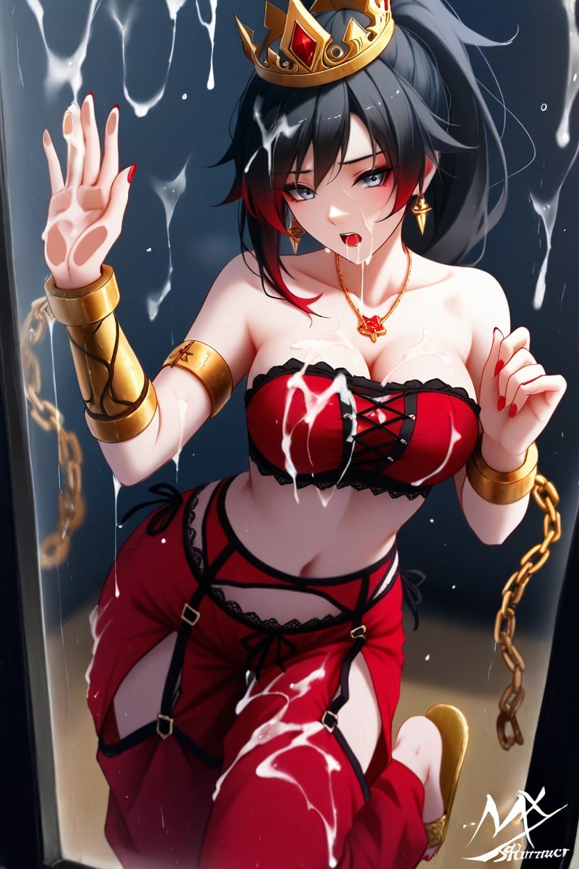 Cum On Shoulder, Garter Belt, Cum On Waust Hentai AI Porn