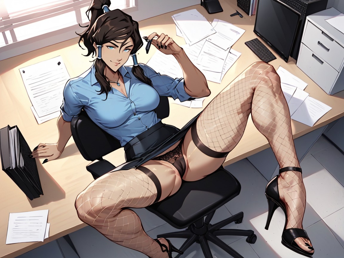 Painted Nails, Working, 30+ Hentai AI Porn