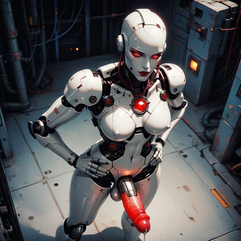 No Clothes, Solo, Oval Face Shemale AI Porn