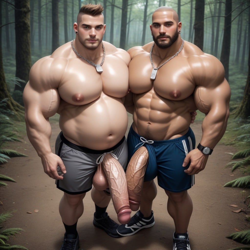 One Naked, Jocks, Big Hyper Gooner Cock AI Gay Porn