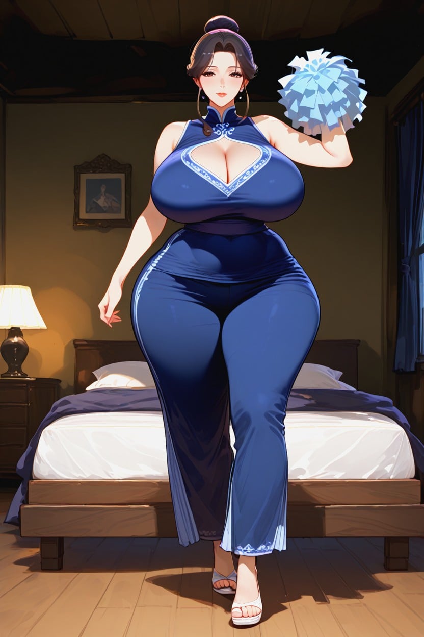 Dynamic Pose In Bed, Noche, In Bedroom Porno MILF IA