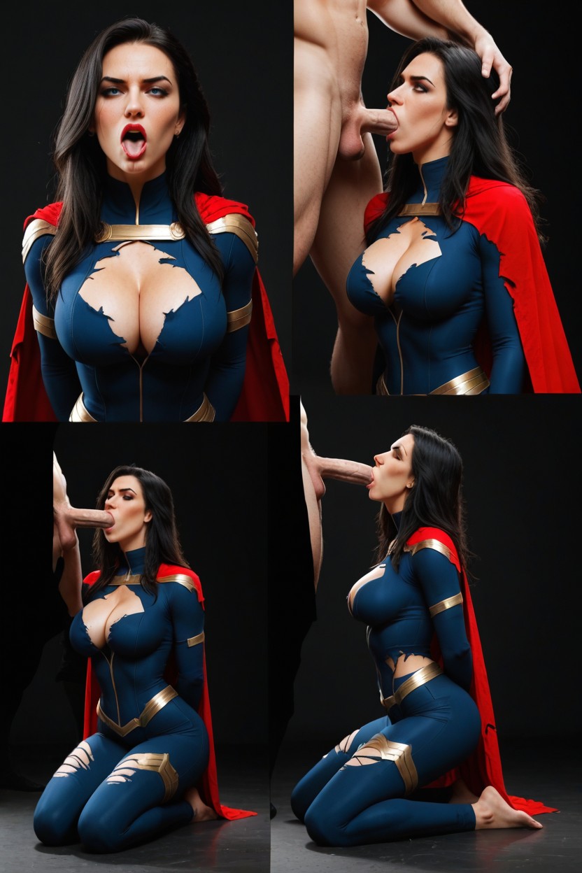 Torn Costume, Cleavage, Round Ass AI Porn