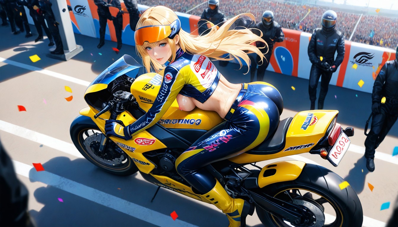 Hard Lighting, Medium Breasts, Top Down Hentai AI Porn
