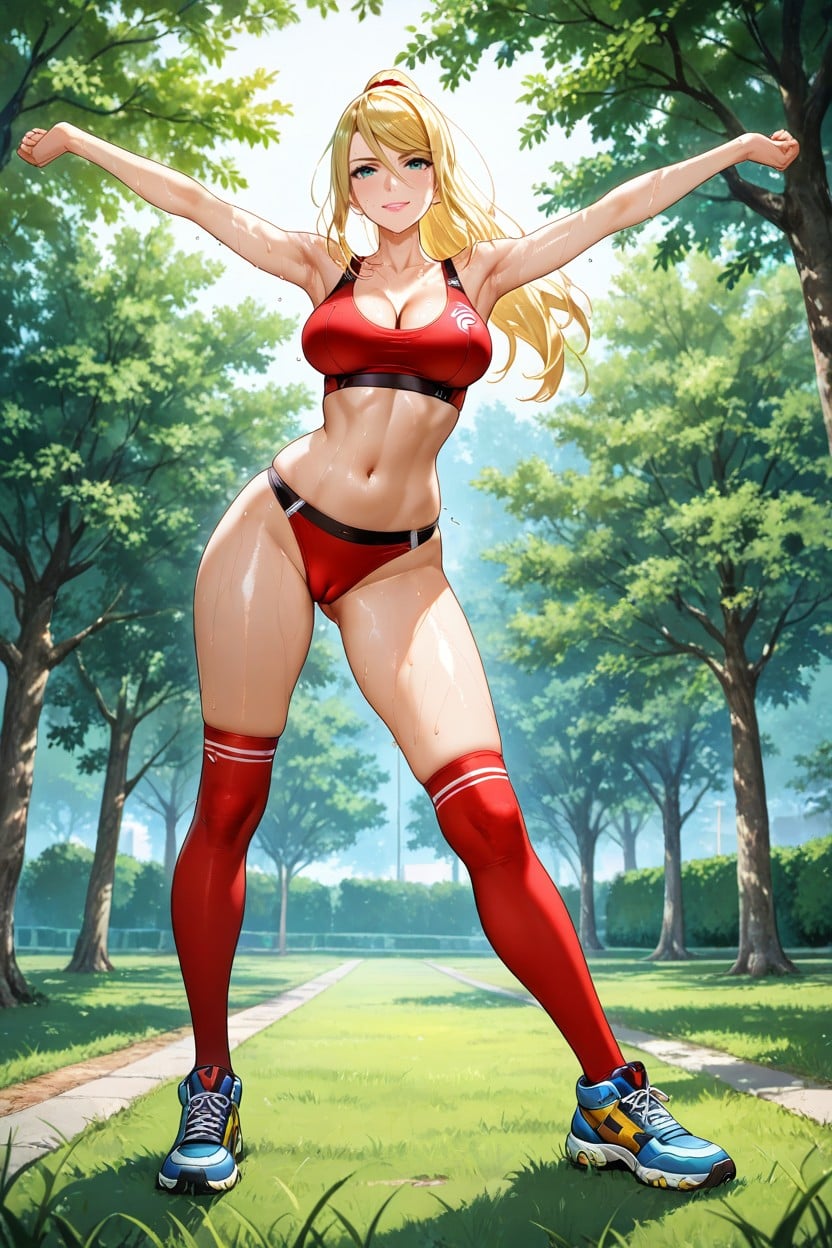Split Pose, Legs Apart, See-through Hentai IA