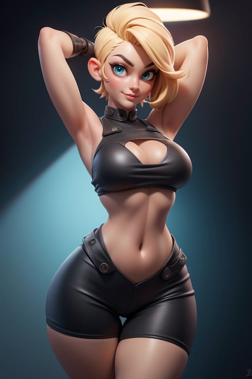 Arms Up In Front Of Face, Sexy Woman Soldier, Gi Joe Beautiful Gorgeous Face Hentai AI Porn