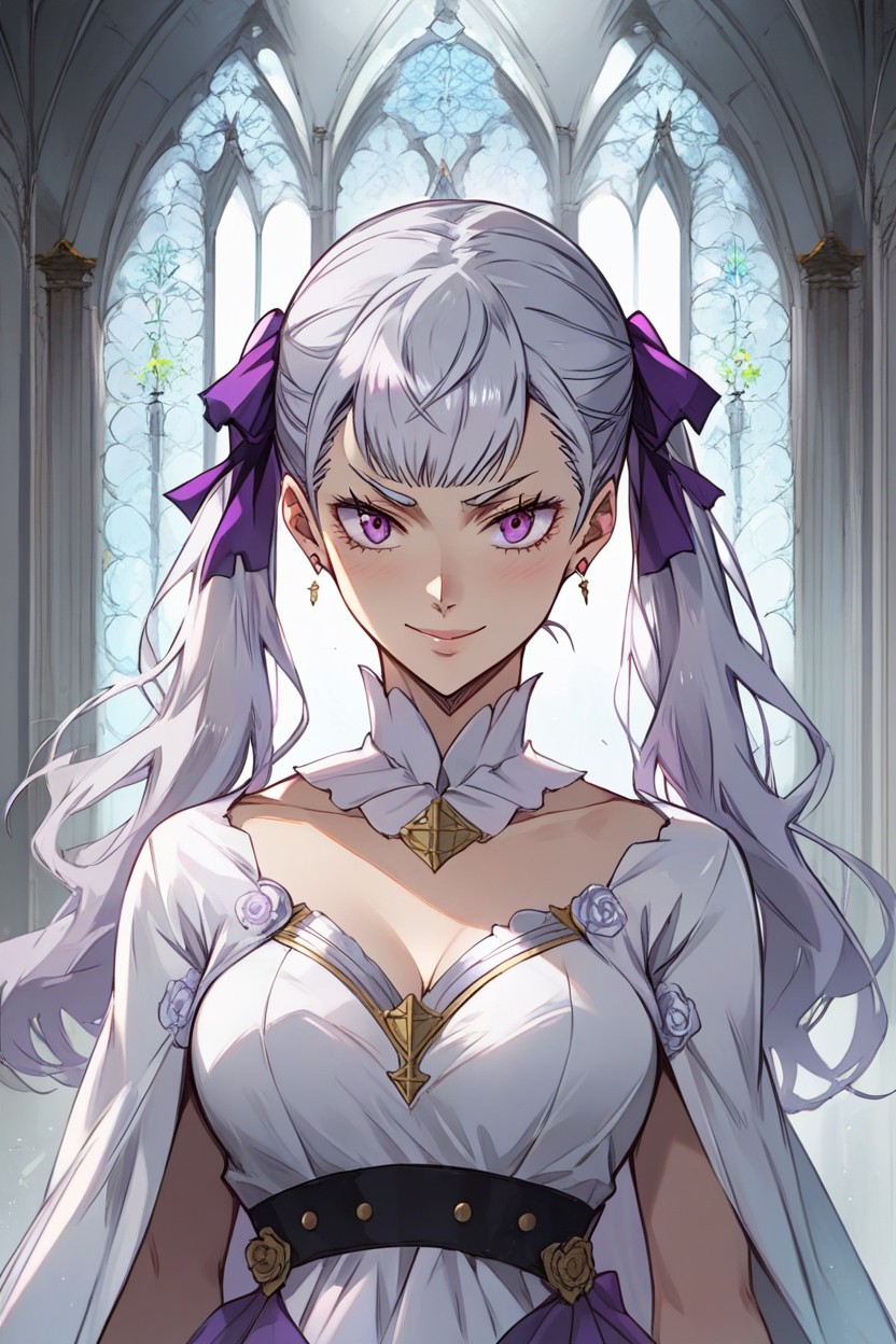 Castle, Hair Ribbon, Purple Eyes Hentai AI Porn
