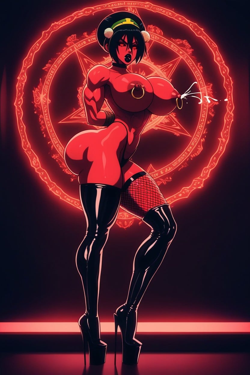 Red Eyes, Extreme Bimbofication, Extreme Bimbo Transformation Sequence AI Porn