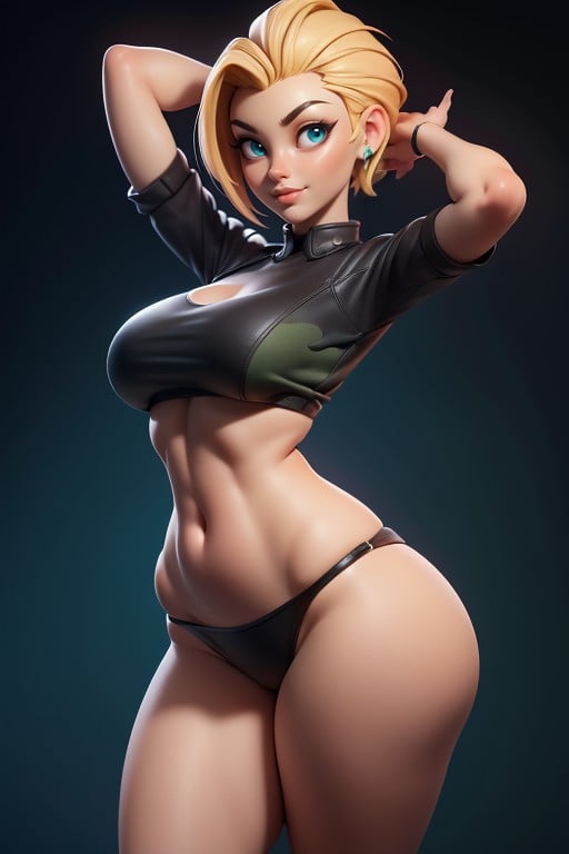 Looking Back At Viewer, Rear View, Arms Up Hentai AI Porn