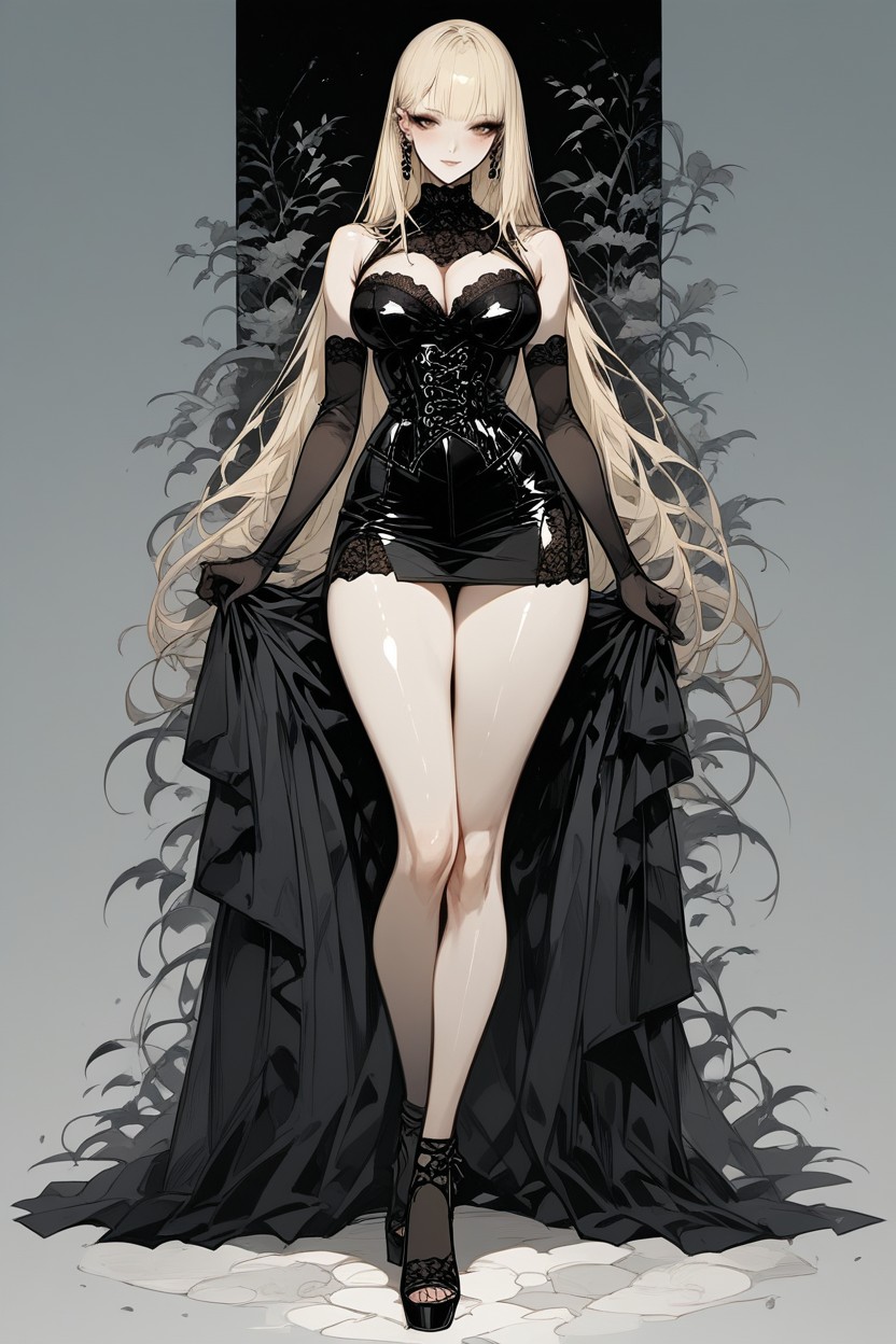 Perfect Hair, Legs Apart, Shiny Hair Porno IA