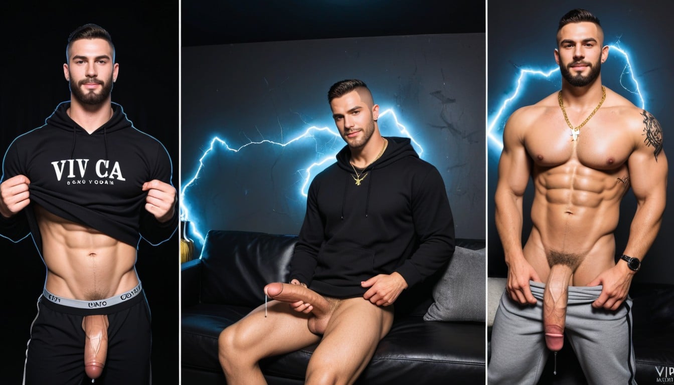 Mood Lighting, Private Vip Room, Black Background AI Gay Porn
