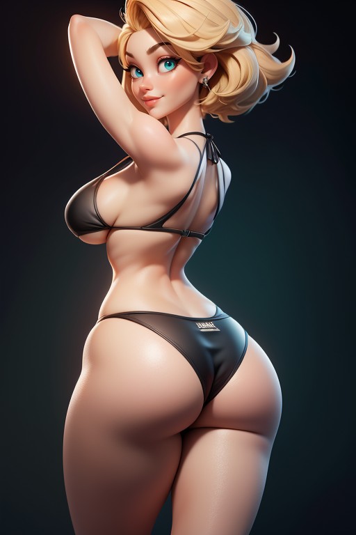 Sexy Confident Smirk Expression, Buzzcut, No Hair In The Back Of Head Hentai AI Porn