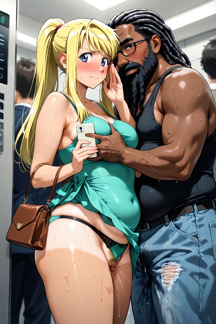 Winry Rockbell, Side View, Dimly Lit AI Porn