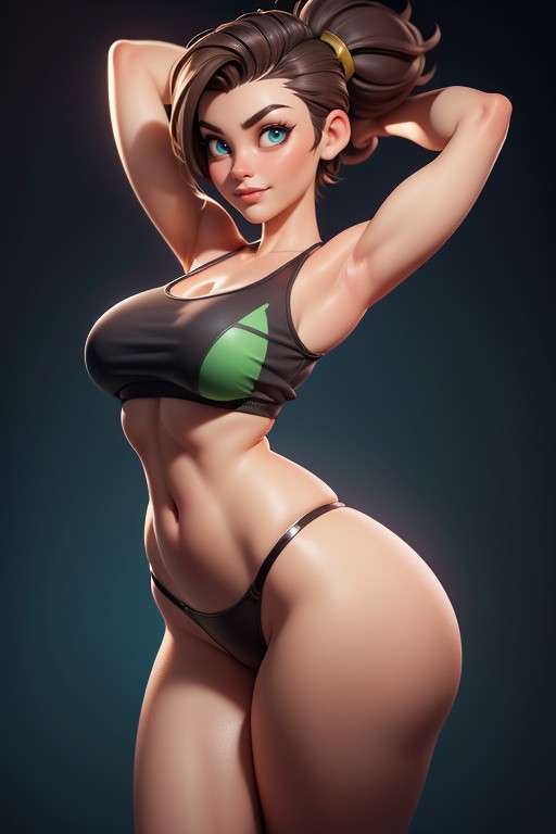 25+, Rear View Of Large Round Bubble Ass, Rear View Hentai AI Porn