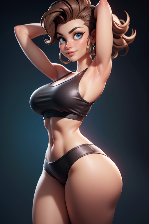 Bald On The Sides, Gi Joe Beautiful Gorgeous Face, Shaved Bald On The Sides Of Head Hentai AI Porn