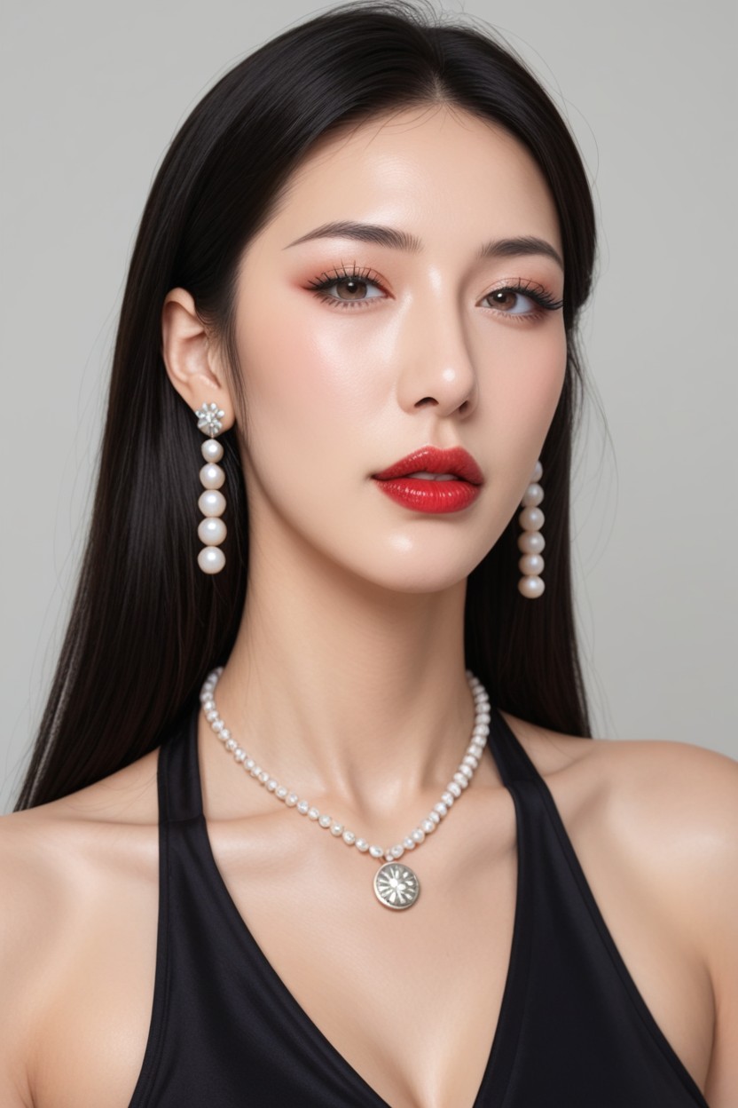 Point Chin, 18+, Black Hair アジアのAIポルノ