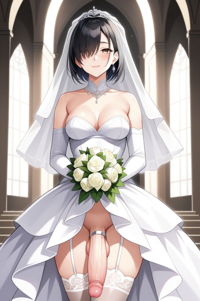 Futanari, Front View, Perfect View Hentai AI Porn