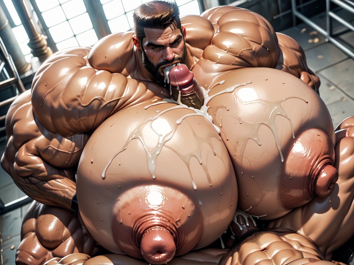 Wide Angle, Massive Muscles, Breast Expansion AI Porn