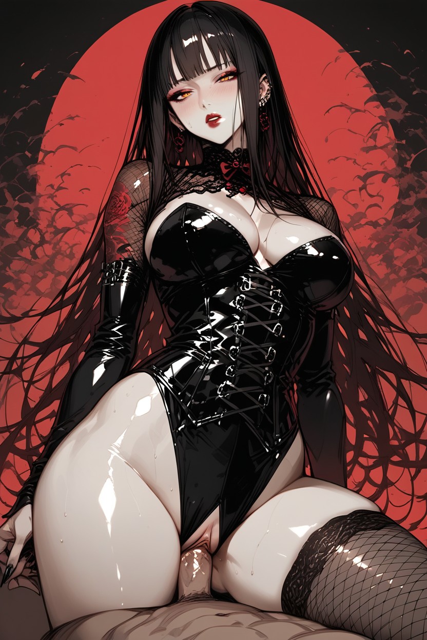 Piercing, Thick Thighs, Sleepy Eyes Hentai AI Porn