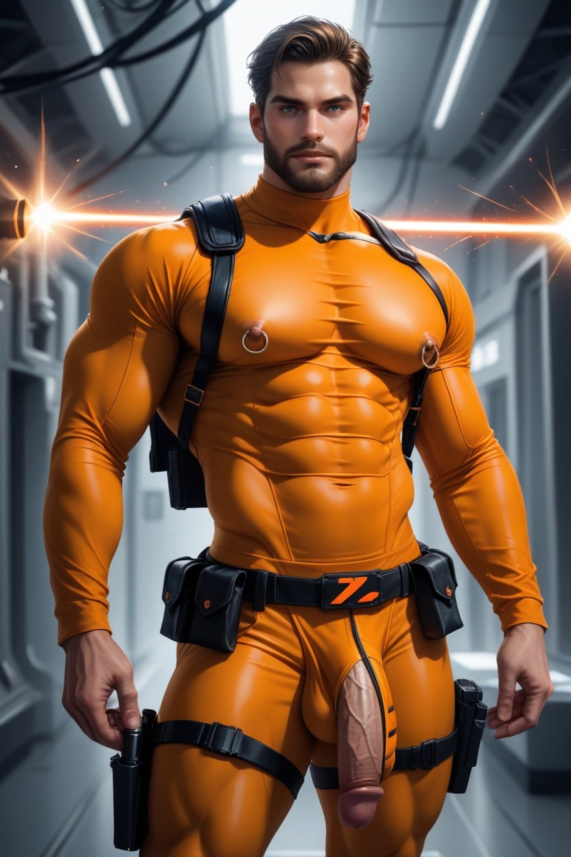 Photorealistic, Massive Pecs, Huge Veiny Bulge AI Gay Porn