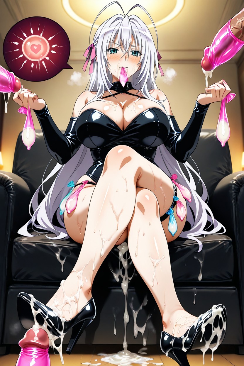 Used Condom, Sperm Covered Feet, Semen Soaked High Heels Hentai AI Porn
