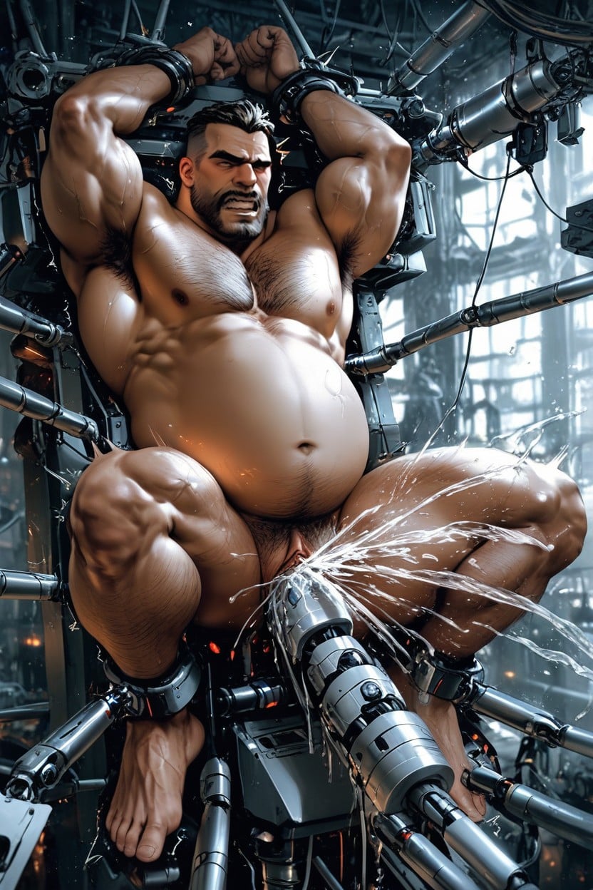 Shaved Pussy, Sex Machine, Super Fine Details Porno gay IA