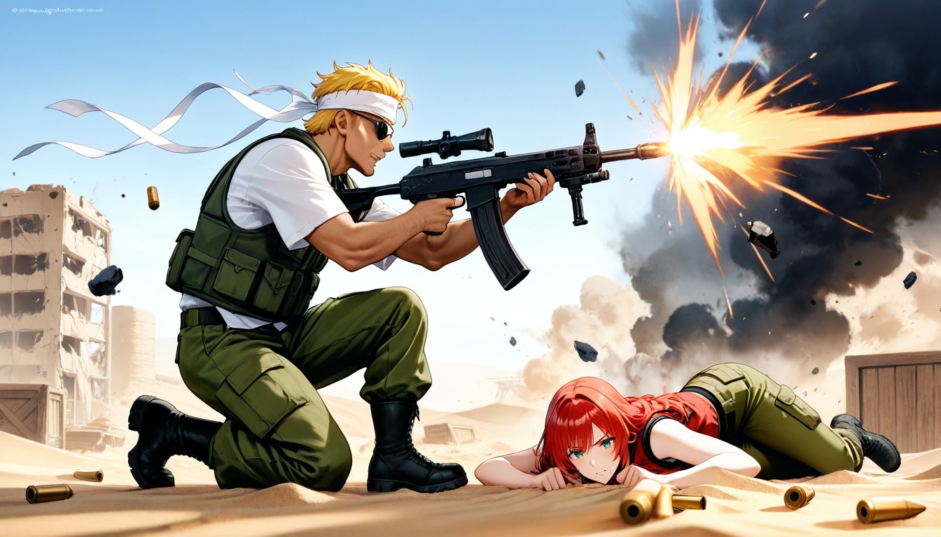 First Malemarco Rossi Has Blonde Hair, Kneeling On One Knee, And Wears A Yellow Sleeveless Vest Over A White T-shirt AI Porn